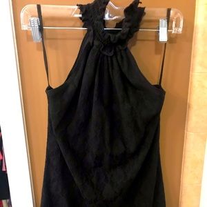 Black lace sleeveless shirt